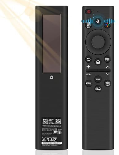 Télécommande Universelle pour Samsung Smart TV, Télécommande Vocale Solaire Universelle, Adapté à Samsung 2021-2022 Smart TV