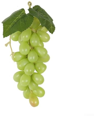 Feegow Artificial Grapes Set Artificial Grapes Fake Plastic Fruit Simulation Grapes Decorative Grapes Hanging Ornaments for Wedding Party Decoration Photo Props(green)