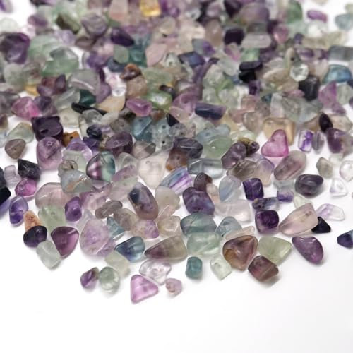 400 Stück Edelsteinperlen Mit Bohrung Unregelmäßige Naturstein Perlen Chip Steinperlen Edelsteine Mit Loch Zum Basteln Edelsteine Schmuck, Heimdekoration, Weihnachten, Diy-zubehör (Fluorite)