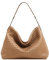 JINMANXUE Boston-Tasche für Damen, gewebtes veganes Leder, Handtasche, Kuriertasche, modische Umhängetasche, lässig, Hobo, aprikose