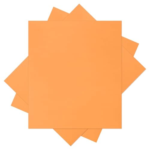 sourcing map 3PCS Heat Transfer Vinyl, Medium Yellow 12 x 10 HTV Iron-on Vinyl Sheet for T-Shirts DIY Heat Vinyl Design Easy to Cut & Weed