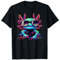 Cooles Axolotl mit Sonnenbrille buntes Motiv Axolotl T-Shirt