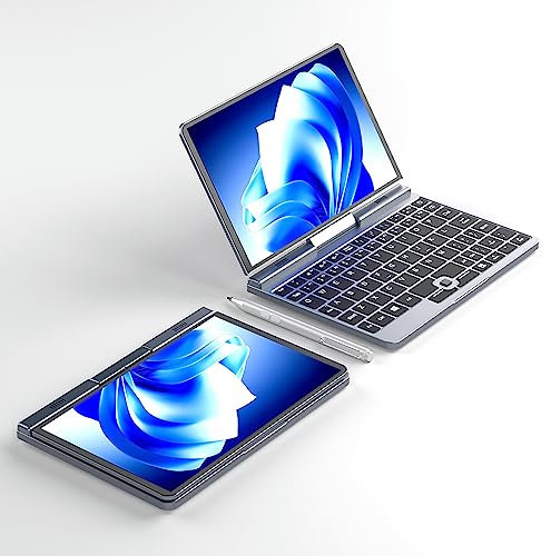 8 inch Mini Laptop Windows 11, 12th Gen Intel N100 Touch IPS Screen Micro PC, 12G DDR5 RAM 128GB SSD Pocket Notebook, 2 in 1 Gaming Tablet Computer with Stylus, WiFi6 BT5.2
