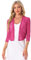 Allegra K Donna Coprispalle Elegante Bolero in Chiffon Trasparente Maniche A 3/4 Cardigan in Rete Giacca Corta Estivo Rosa Rossa M