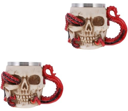 MAGICLULU 2 Pz bicchiere di vino teschio montatura per occhiali con teschio tazza di whisky bicchiere tazzine caffe bicchieri vino contenitori bicchiere di birra creativo