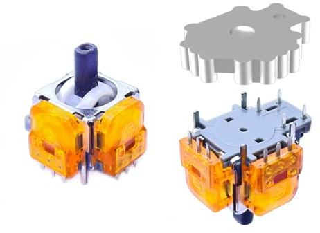 ElecGear Lot de 2 joysticks TMR et plaque chauffante à dessouder de rechange pour manette PS5, TMR Hall Control Stick et outils de réparation de mèche à souder - (TMR-PS5)