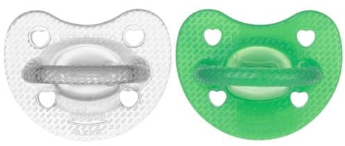 Chicco PhysioForma Gommotto Luxe Fluo, Ciuccio in Silicone 6-16 M, Set di Gommotti Morbidi e Delicati, Supportano la Respirazione Fisiologica e Favoriscono il Corretto Sviluppo della Bocca, 2 Pezzi