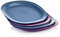 Tupperware Set di 4 piatti da picnic, riutilizzabili, per camper, per il pranzo (blu/viola, 4 pezzi)