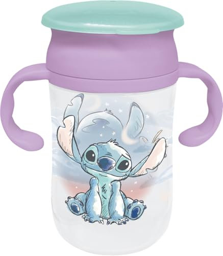 TATAWAY Vaso de viaje 395 ml, diseño Disney Stitch, apto para trabajo, deporte y viajes