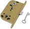 BAUSTER® Serrure à larder 72/45 avec clé à gorge - Serrure à douille pour portes intérieures - Serrure de porte rétro - Utilisable à droite/gauche - Classique et stable - Avec clé