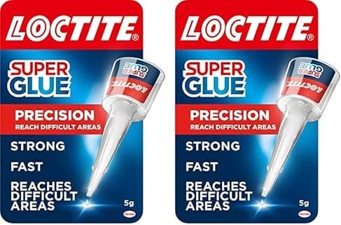Loctite Precision Super Glue 5g – Clear, Strong Fast-Setting Liquid Adhesive for Instant and Accurate Repairs on Wood, Metal, Rubber (Pack of 2)