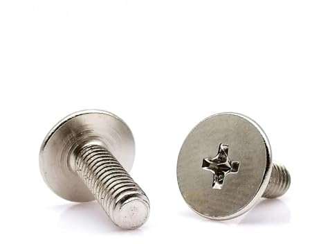 KAPQIN 25 Pezzi M2 M2.5 M3 M4 Phillips Sottile Testa Piatta Extra Grande bullone Vite for Riparazione Computer Portatile Supporto Notebook(6mm,M2 Dk 7mm)