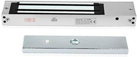 AccessShield Cerradura magnética electrónica cerradura electromagnética una puerta 12 V DC cerradura magnética seguridad para sistemas control acceso fuerza de retención de 280 kg /6000lbs