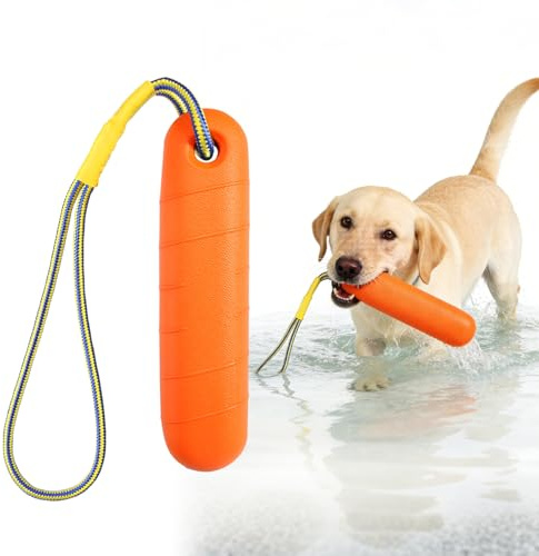 GOSHIES Schwimm Spielzeug für Hunde 22cm Wasserspielzeug Hund Wasser Interaktives Hundespielzeug mit Seil Hundetraining with Nylon Rope Schwimmspielzeug für Hunde Orange