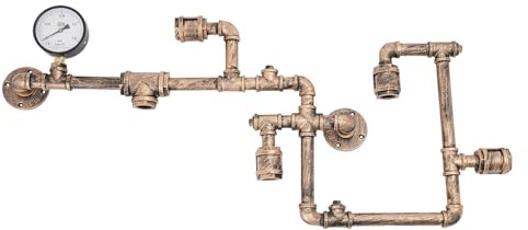juunyeer Wasserpfeife Wandleuchte, Retro Industrial Wandleuchte Nostalgie Vintage Wandlampe Wasserrohr Lampe, E27*5 Wand Lampe Bar Restaurant Cafe Schlafzimmer Hängeleuchte Studie Wandbeleuchtung