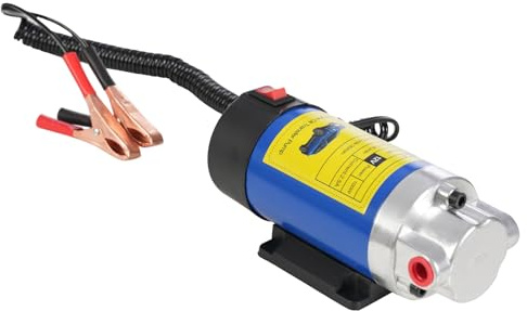DAHAD Pompe à diesel 12 V 100 W Pompe d'aspiration d'huile moteur électrique avec tuyau pour voitures, motos, camions, caravanes, bateaux