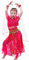 Astage Bauchtanz Mädchen Kleid Hotpink L