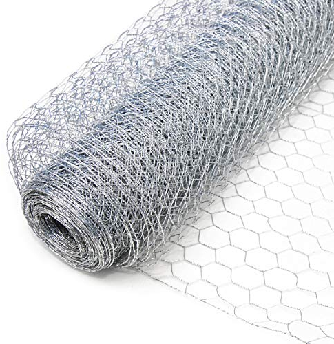 INDUTEC Sechseckgeflecht Drahtzaun Drahtgeflecht Gartenzaun Hasendraht - verzinkt - MW: 25 mm | H: 120 cm | L: 50 m Rolle