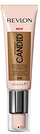 Revlon PhotoReady Candid Natural Finish Foundation, mit Anti-Pollution, Antioxidans, Anti-Blaulicht-Inhaltsstoffen, Cappuccino (510), 22 ml