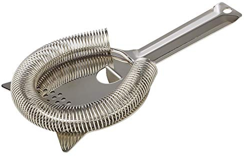 Buddy's Bar - Colador, Hawthorne Strainer, colador Apto para Todos los Vasos y cocteleras, Apto para Alimentos y de Pulido Brillante, Apto para lavavajillas con Muelle Espiral extraíble