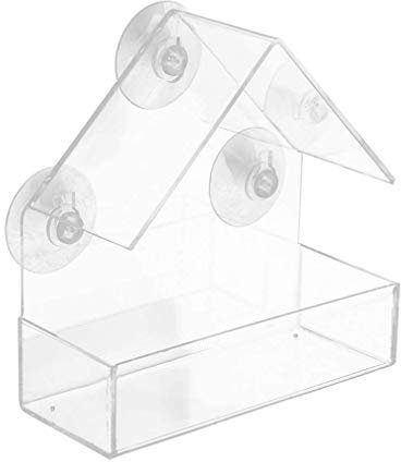A - Z Window Bird Feeder Redwood Leisure Window Bird Feeder Clear Perspex Hanging Bird Feeder With Suction Cup