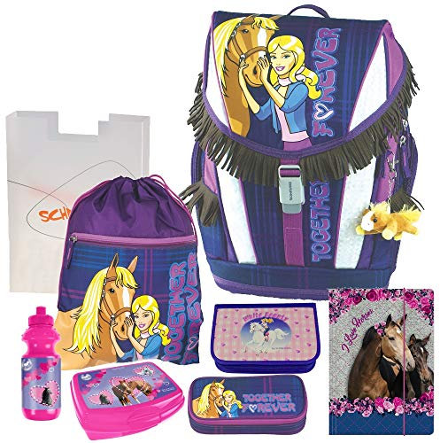 Primus-Versand TOGETHER FOREVER - Pferd Horse - Schneiders TOOLBAG SOFT Schulranzen Set 8tlg. mit FEDERMAPPE, BROTDOSE und TRINKFLASCHE - 78416-070