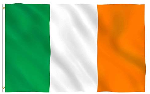 MIAHART St. Patrick's Day 21 Wimpel Irish 7M Green,Weiße & orange Bunting Dekoration Irisches Dreieck Bunting Flagge für St. Patrick's Day Party Feiern hängende Dekorationen