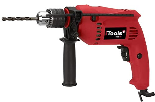 Trapano a percussione 500 W ITOOLS Legno Metallo Calcestruzzo Mandrino 13 mm Regolatore di velocità Accessori per foratura inclusi