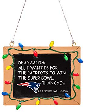Forever Collectibles UK FOCO New England Patriots Kunstharz-Kreidetafel-Ornament