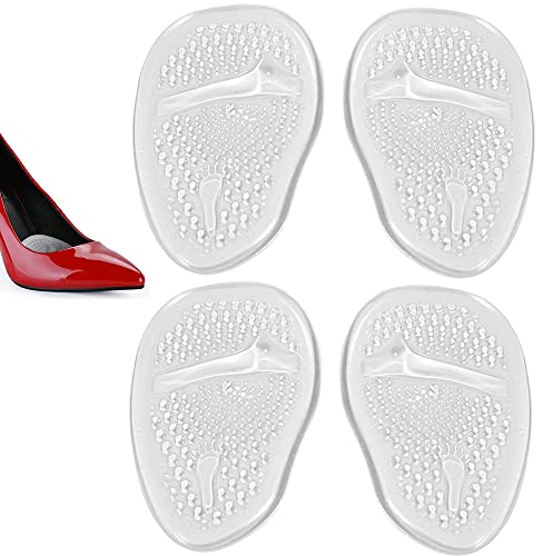 High Heel Pads 2 Paar (4 Stück) Anti Slip Schuhkissen,Silikon-Einlegesohlen für High Heels Ultraweiche Gel Einlegesohle für extremen Komfort