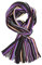 Rotfuchs Strickschal Herrenschal Damenschal Unisex reine Wolle gestreift feinstrick mit Fransen mehrfarbig (violett-bunt)