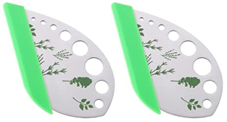 Metallreißverschlüsse Küchenkrautblatt- Abisolierwerkzeug: Edelstahl Stripper 9 Löcher 2 Stücke Küchengeräte für Kale Chard Collard Greens Thymian Basil Cilantro Werkzeug