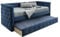 Vente-unique Ausziehbett Stoffsofa + Lattenrost - 2 x 90 x 190 cm - Blau - Louise