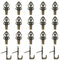 Mewuthede Lot de 20 crochets en alliage de zinc pour cadre photo, toile, bureau, horloge, miroir, etc