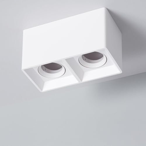 LEDKIA LIGHTING Deckenleuchte Eckig Doppelt Space Weiß