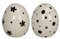finehomegarden Keramik Ei DOLOMIT 2erSet schwarz/Weiss Osterei Ø6,5cm H8,5cm Osterdeko Ostern