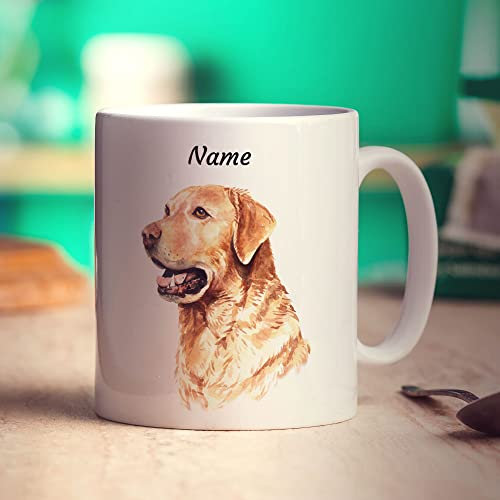 Personalised Labrador Dog Mug - Add Any Name - Gift for Pets, Dog Lovers - Present for Christmas, Birthday - 11oz Ceramic Cup