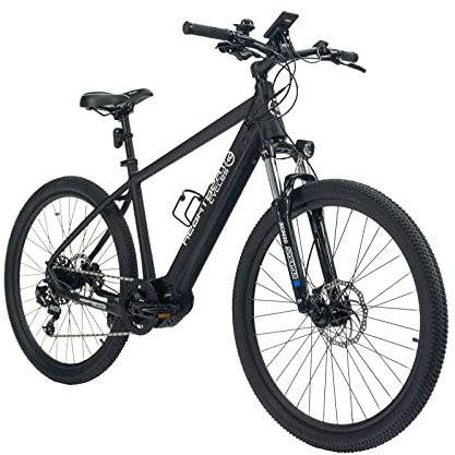 Highphoria Elektrofahrrad Erwachsene 27.5 Zoll, 250W 25 km/h E-Bike mit Batterie, Starker Motor, Kettenschaltung, E-Mountainbike mit Hydraulische Federgabel Pedelec(Schwarz-Schwarz)