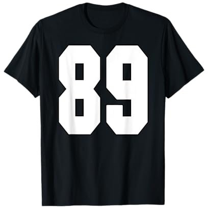 Big #89 Jersey Nummer 89 Uniform Größter Fan Lieblingsspieler T-Shirt