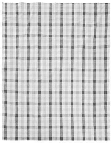 Premier Housewares Grey and Black Tablecloth Classic Striped Pattern 100% Cotton Black Tablecloth For Bedroom Table Striped Cotton Table Cloth 140cm x 180cm