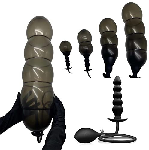 Super Große XXL Aufblasbarer Anal Stecker für Vagina Anus Expansion Stimulation Anal Dildo Buttplugs mit Abnehmbarer Pumpe Fetisch SM Analsex Sexspielzeug für Frauen Männer