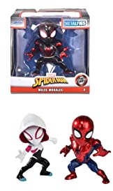 Jada Toys Marvel Spider-Man Figur (1 Stück, 6,5 cm), zufällige Auswahl aus 3 Figuren (Spider-Man, Miles Morales und Ghost Spider), Sammelfigur aus Metall für Marvel Fans ab 8 Jahre