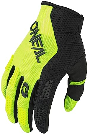 O'NEAL | Fahrrad- & Motocross-Handschuhe | MX MTB FR Downhill | Passform, Luftdurchlässiges Material | Element Glove RACEWEAR V.24 | Erwachsene | Schwarz Neon-Gelb | Größe XL