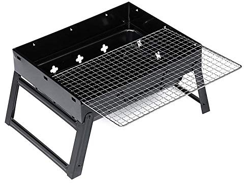 36 X 30 X 8cm Compact Charcoal Barbecue BBQ Grill Cooker Bars Smoker Outdoor Camping
