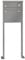 RENZ/Tetro/Freistehende Briefkastenanlage Standbriefkasten/RAL-Farbe 9007 Volumen 12 L/mit Fußplatten/Sprechsieb Oben/Dein-Briefkasten.de