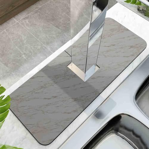 Paraspruzzi quadrato per rubinetto del lavandino, tappetino super assorbente, ad asciugatura rapida, gadget per lavello, paraspruzzi dietro il rubinetto, antigoccia, per cucina, bagno, tappetino per