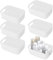 SHEPIN 6 Stück Aufbewahrungsbox Kunststoff Organizer Box Weiß, Organizer Boxen mit Griff, Bad Aufbewahrungsboxen Plastik Aufbewahrungskorb & Behälter Kunststoffkorb für Badezimmer Kosmetik