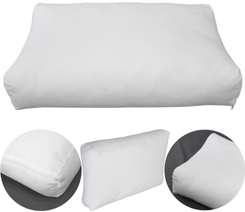 Nackenkissen Bezug 30 x 50 cm Inlett Weiß Nackenstützkissen Universal Kissenbezug Baumwolle mit Reißverschluss Gesundheitskissen Überzug Füllkissen ohne Füllung Universalbezug Kissenhülle