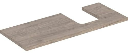 Geberit ONE Waschtischplatte, Ausschnitt rechts, für Aufsatzwaschtisch Schalenform, 120x3x47cm, 505.315.00.; Farbe: Nussbaum Hickory/Melamin Holzstruktur
