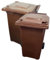 STAR SUPPLIES Large Brown 240 Litre Standard Size Kerbside Collection Recycling Waste Wheelie Bin Complete With Lid & Wheels